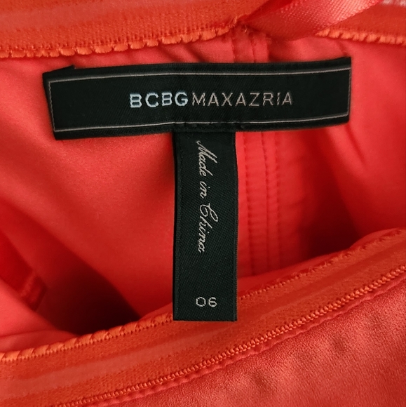 BCBGMaxAzria Coral Cocktail Dress, Size 6 - Picture 5 of 7